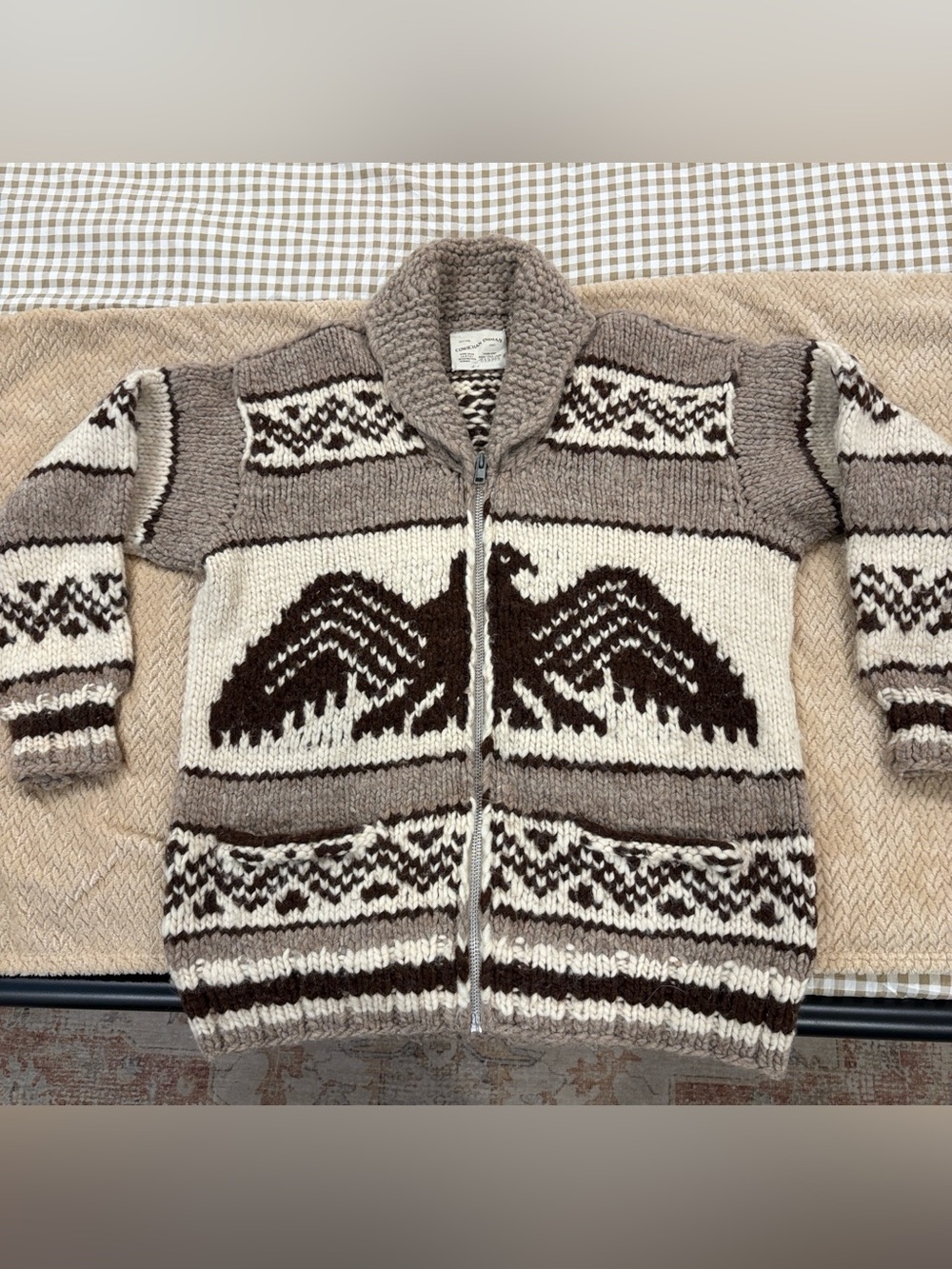 Vintage Cowichan Indian Cardigan